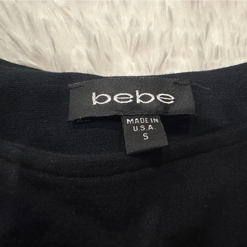 Bebe black sleeveless dresss with buttons & belt| Size small - Picture 2 of 4